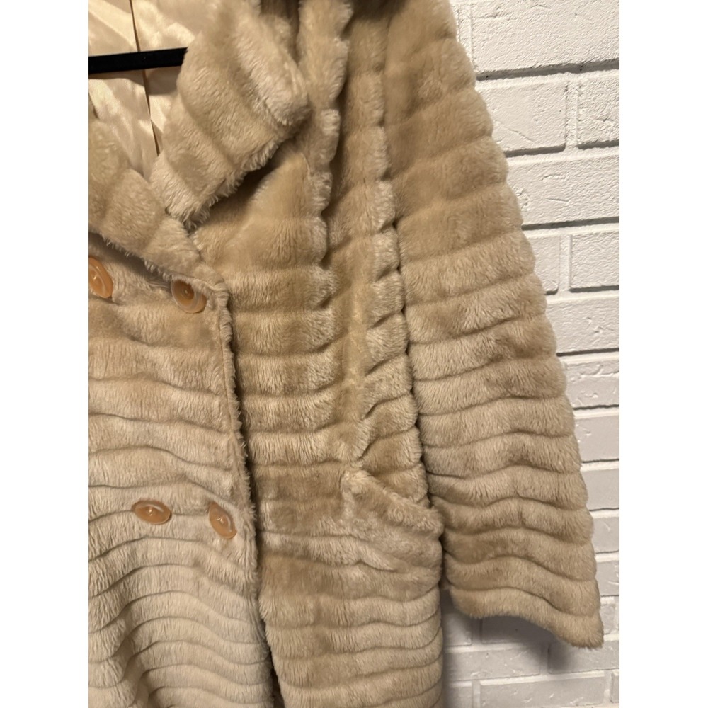 Vintage No Tag Golden Faux Fur Coat Size 10 Old‎ Hollywood Glamour Costume